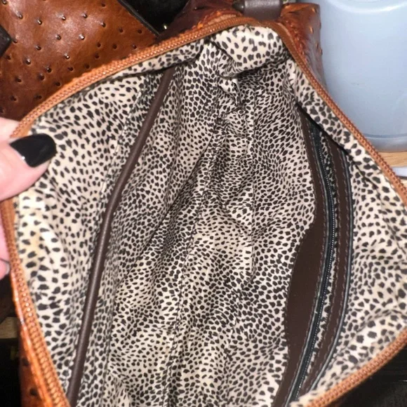 Elegant Brown Genuine Leather 3 pc Bag Set - Picture 5 of 12